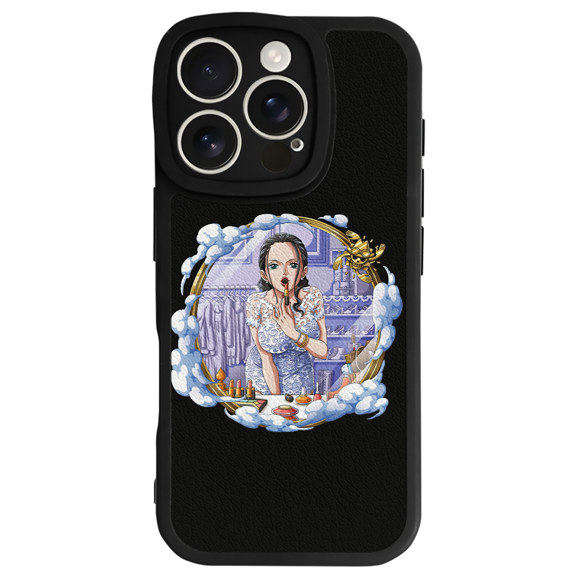（画像用） ワンピース ニコ・ロビン ONE PIECE Nico Robin 【iPhone 16シリーズ対応】シリコンスマホケース（レザー調） 材質：シリコン